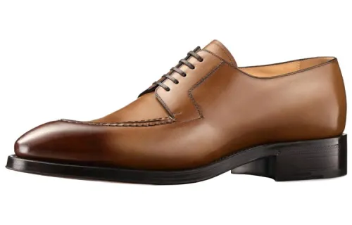 LOUIS VUITTON Varenne Calfskin Casual Shoes Men's Amber Brown