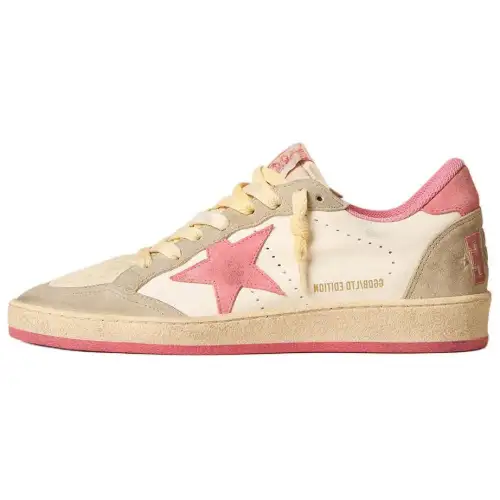 Golden Goose Ball Star Leather Skateboard Shoes Women's Pink