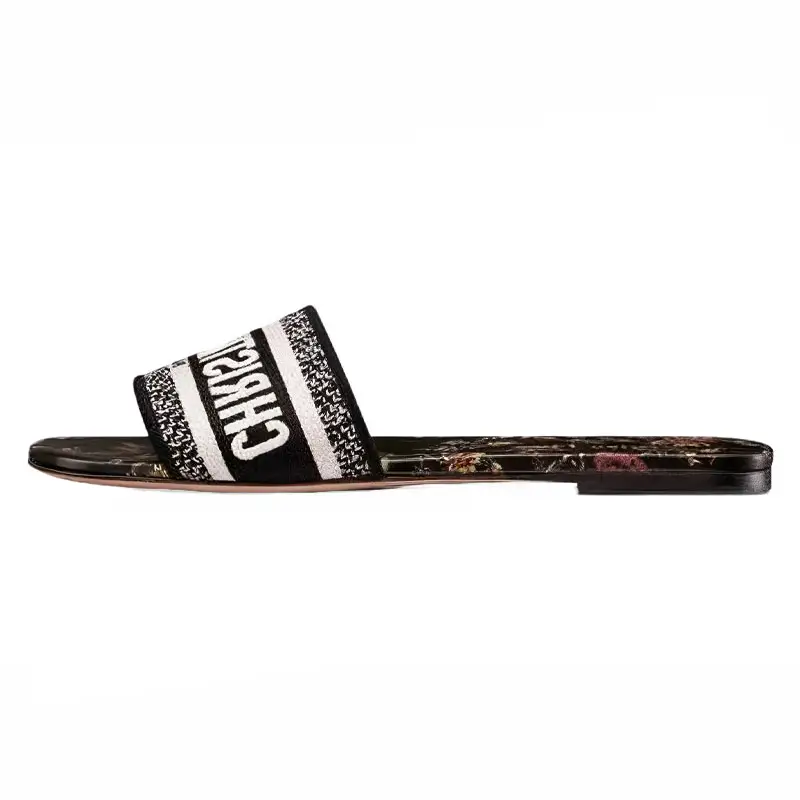DIOR Dway Slide Slippers Women's Black