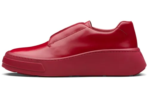 PRADA Men's Casual Shoes Men's Low Top Red
