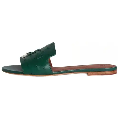 Loro Piana Slide Slippers Women's Green