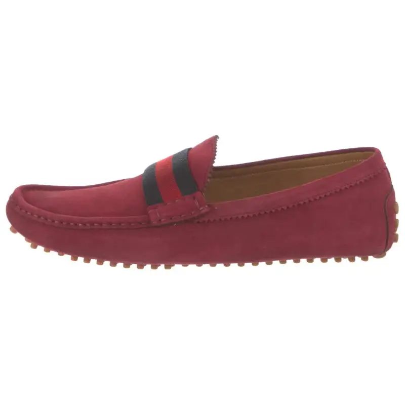 GUCCI Sylvie Gommino Loafers Men's Red