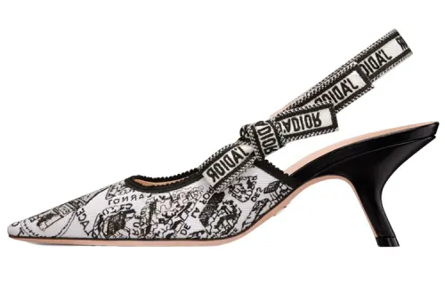 DIOR J'Adior Slim Heel High Heels 6.5cm Women's Black White