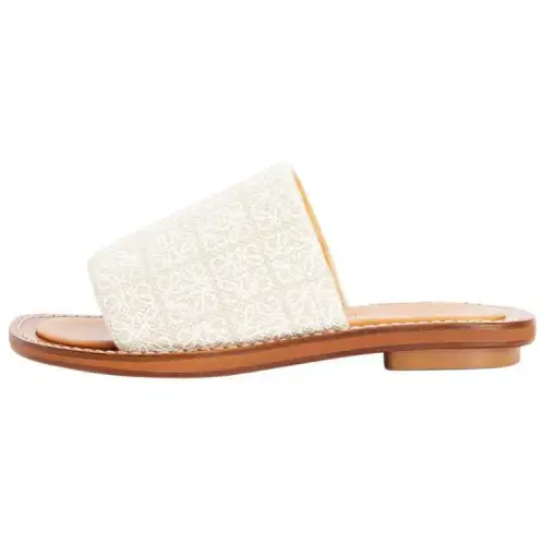 LOEWE Anagram Slide Slippers Women's Brown