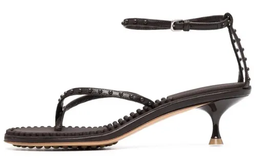 Bottega Veneta Pu One Strap Sandals Women's Black