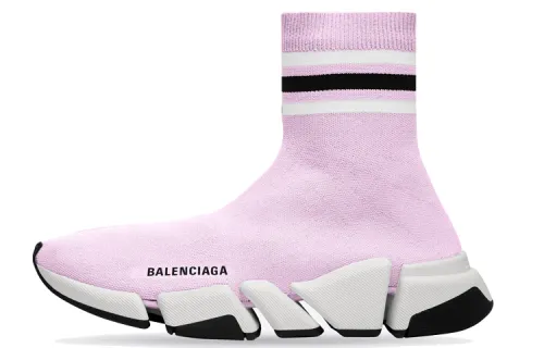 Balenciaga Speed 2.0 Stripped Pink Women's