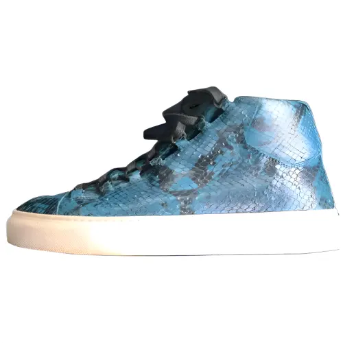 Balenciaga Arena High top Skateboard Shoes Men's Blue