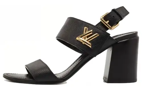 LOUIS VUITTON Horizon One Strap Sandals Women's Black