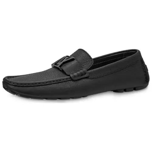 LOUIS VUITTON Monte Carlo Cow Leather Women's Casual Shoes Men's Black