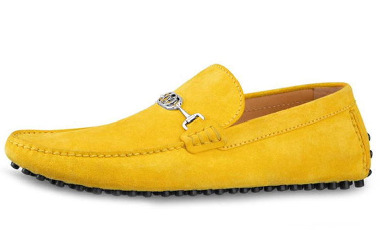 LOUIS VUITTON Porto Vecchio Gommino Loafers Women's Yellow
