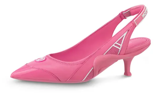 LOUIS VUITTON Archlight Cow Leather Sheepskin Cone Heel High Heels Women's Pink