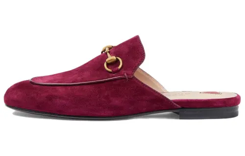 GUCCI Closed Toe Slippers Women's Burgundy
