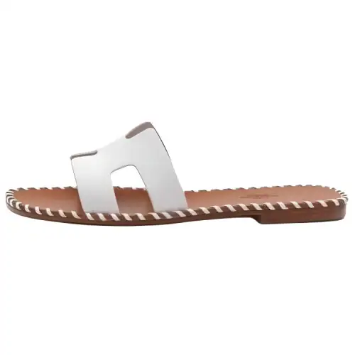HERMES Slide Slippers Men's White
