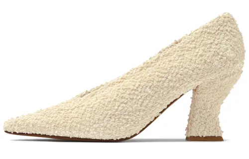 Bottega Veneta Bouclé Almond Pump 75 Off White Women's