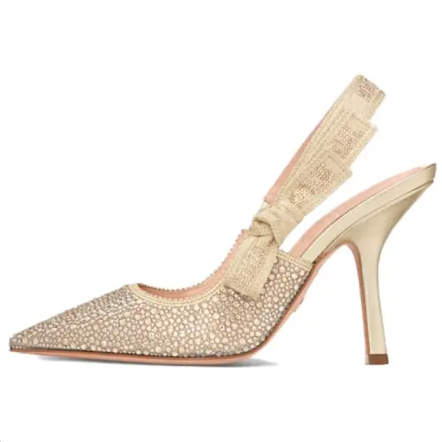 DIOR Slim Heel High Heels 10cm Women's Apricot