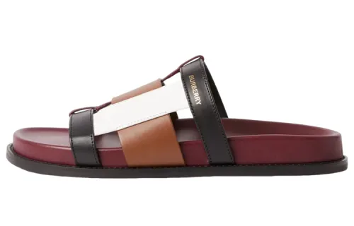 Burberry Stylish Sandal Women's Red Brown White