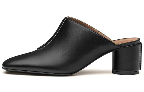 HERMES Detail High Heels Women's Black