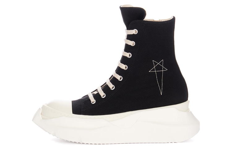Rick Owens DRKSHDW Abstract High Top Embroidered Pentagram Black