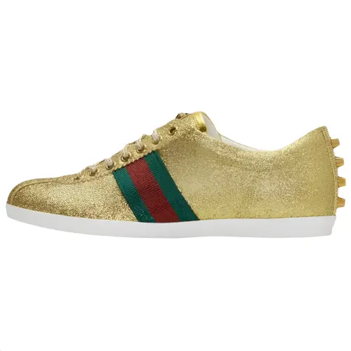 Gucci Bambi Low 'Metallic Gold Glitter'