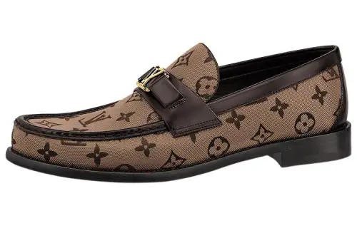 LOUIS VUITTON Major Loafer Shoes 'Brown Monogram'