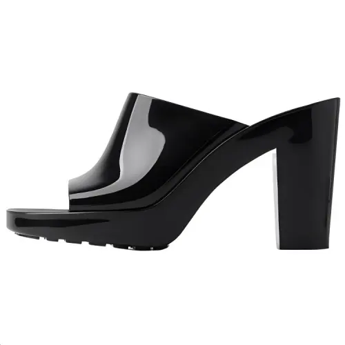 Bottega Veneta Slide Slippers 10cm Women's Black