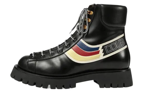 GUCCI Combat Boots Men's Black
