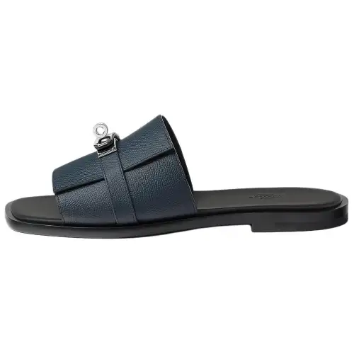 HERMES Slide Slippers Men's Dark Blue