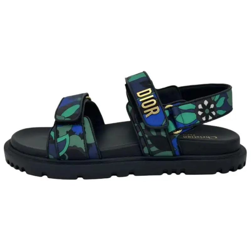 DIOR Comfortable And Trendy Beach Sandals Women's Black Green