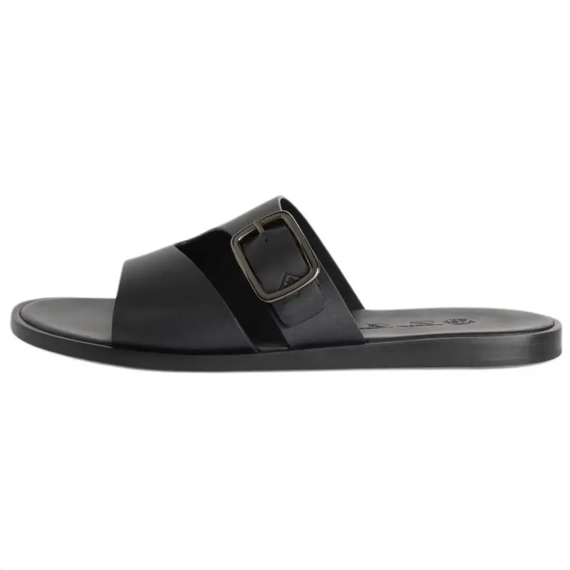 Loro Piana Slide Slippers Men's Black