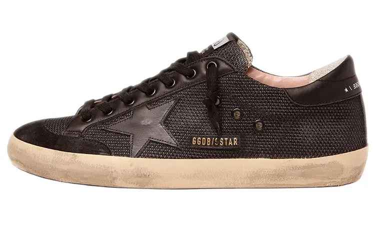 Golden Goose Super Star Abrasion Resistant Stylish Skateboarding Shoes Men's Black