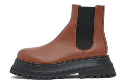 Burberry Short Chelsea Boots Women's Brown