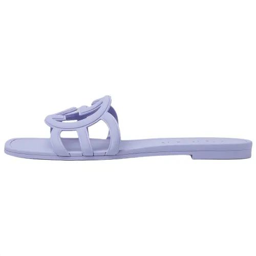 GUCCI Interlocking Slide Slippers Women's Light Purple
