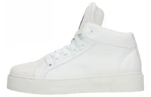 MIU MIU Leather Low top Stylish Skateboarding Shoes Women's White