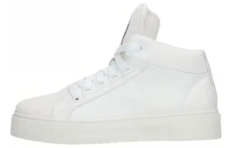 MIU MIU Leather Low top Stylish Skateboarding Shoes Women's White