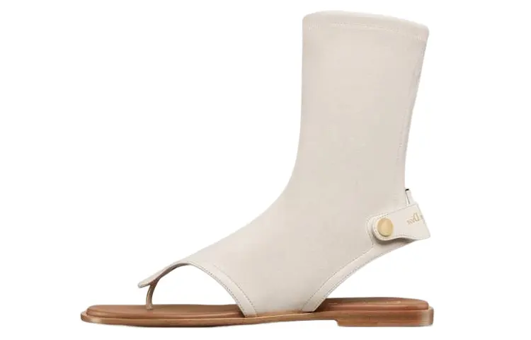 DIOR Spirit Ankle Boots Women's Ecru