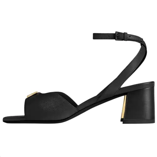 LOUIS VUITTON Swing One Strap Sandals 5.5cm Women's Black