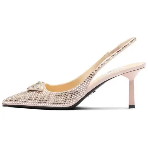 PRADA Slim Heel High Heels 7.5cm Women's Light Pink