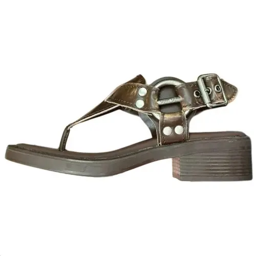 MIU MIU One Strap Sandals Women's Brown