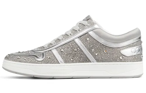 Jimmy Choo Hawaii Skateboard Shoes Men's Silver