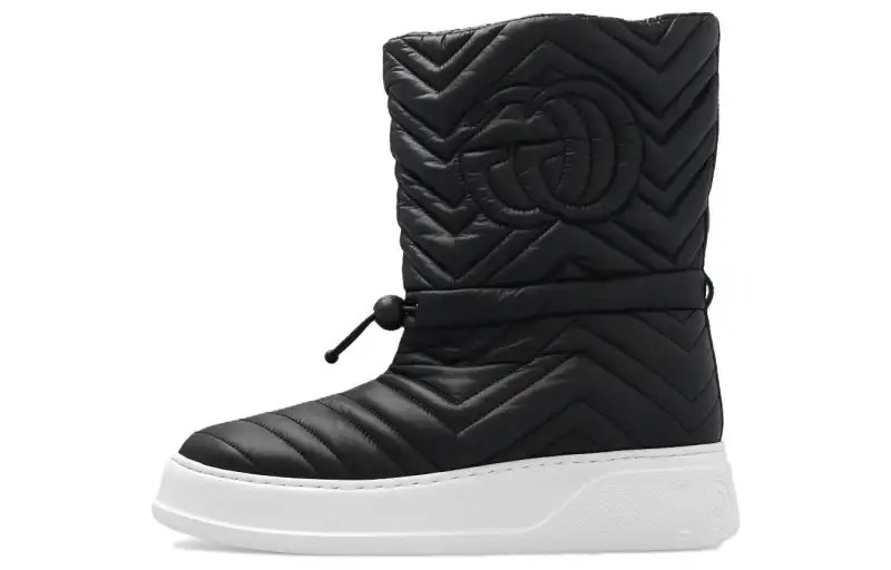 Gucci Wmns Gg Quilted Boot 'Black' Women's