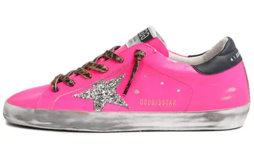 Golden Goose Super Star Skateboard Shoes Women's Low Top Rose Red