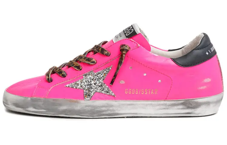 Golden Goose Super Star Skateboard Shoes Women's Low Top Rose Red