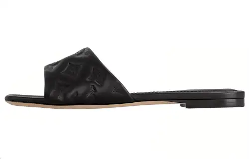 LOUIS VUITTON Revival Slide Slippers Women's Black