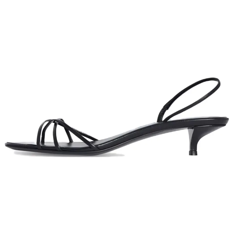 THE ROW Harlow 35 Leather, Cow Leather One Strap Sandals 3.8cm Women's Black