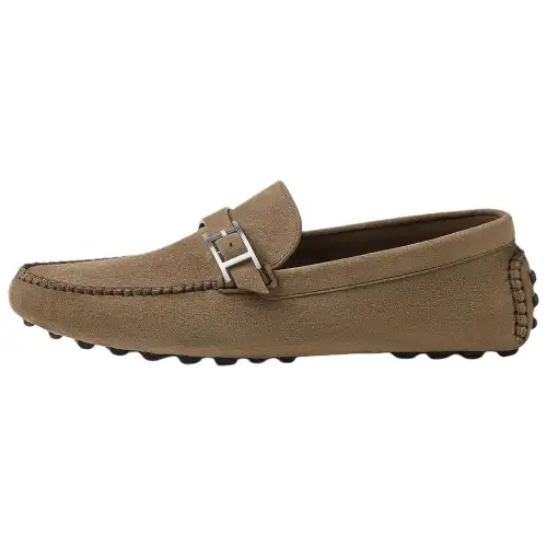 HERMES Idylle Gommino Loafers Men's Brown