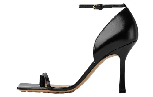Bottega Veneta Stretch Leather One Strap Sandals Women's Black