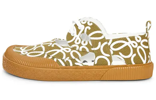 LOEWE Terra Vulca Canvas Low top Stylish Skateboarding Shoes Men's Green