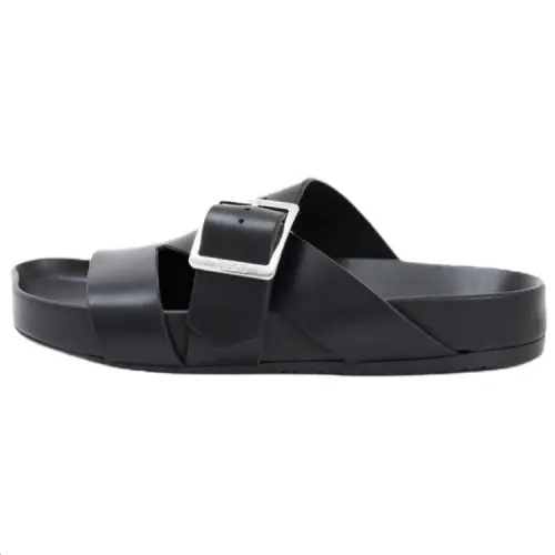 LOEWE Ease Buckle Rubber Sole Slide Slippers Men's Black