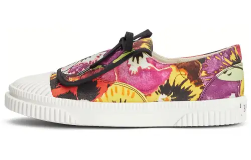 LOEWE Canvas Shoes Women's Low Top Red/Yellow
