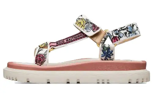 DIOR Dioriviera D Wave Beach Sandals Women's White